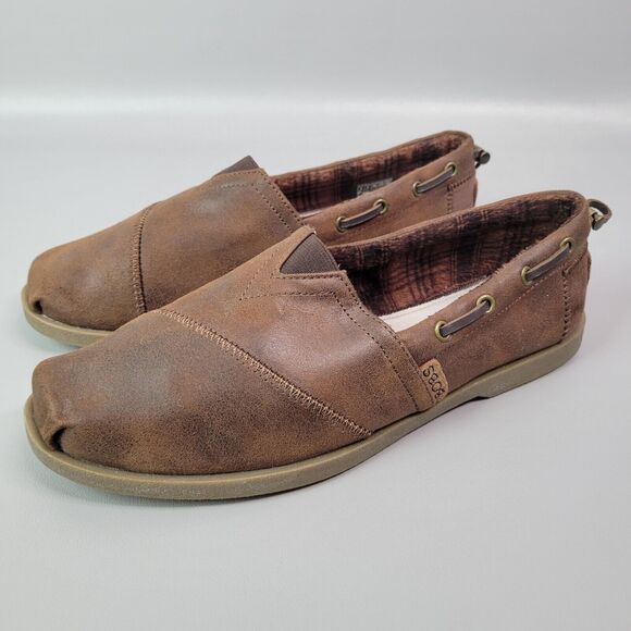Bobs by Skechers Loafer Womens 9 Brown Chill Luxe Slip On Casual 33731 - Picture 1 of 11